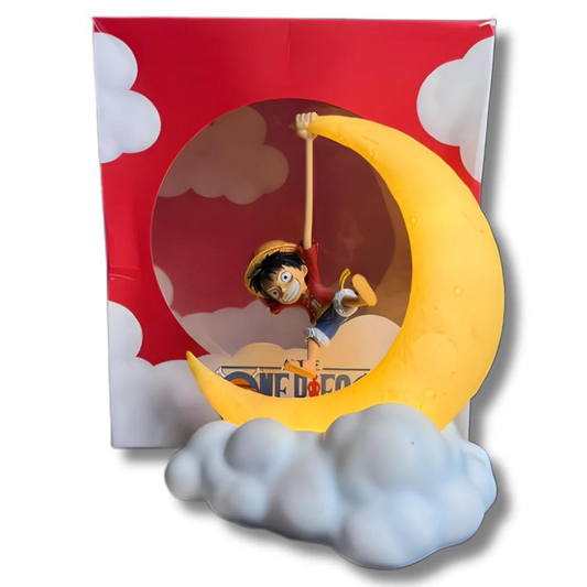 Lampara lunar regargable con figura de Luffy estirable